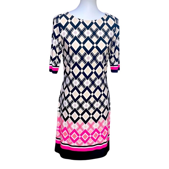 Eliza J Geometric Shift Dress - Picture 1 of 7
